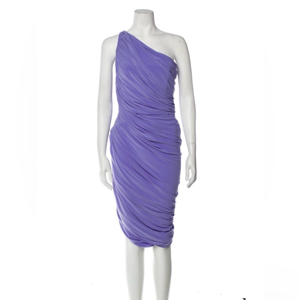 Norma Kamali Lavender Asymmetrical Dress. Size XL
